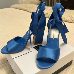 Dolce Vita Harvyy Cobalt blue satin shoes size 9